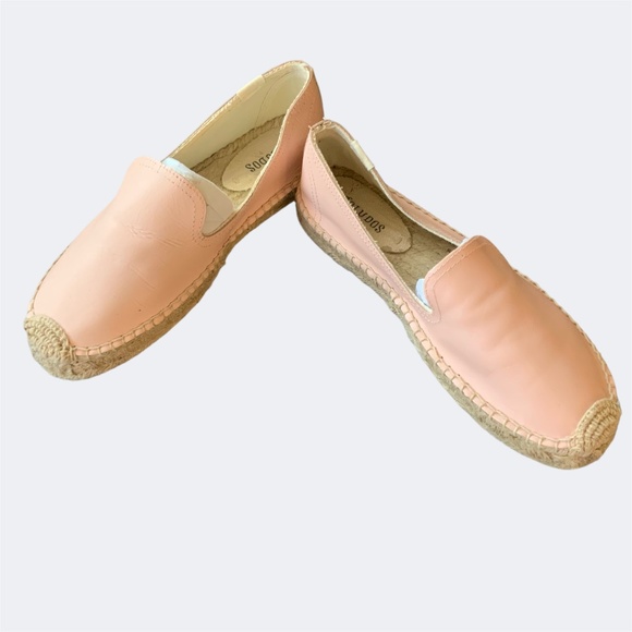Soludos Pink Leather Smoking Espadrille SZ 7 - Picture 3 of 12